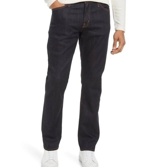 AG Adriano‎ Goldschmied Black The Everett Slim Straight Jeans Size 34x32 - Picture 1 of 6